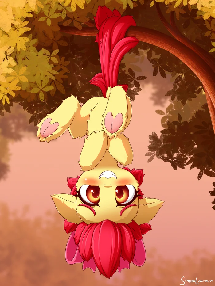 Upside down - My little pony, Applebloom, Symbianl