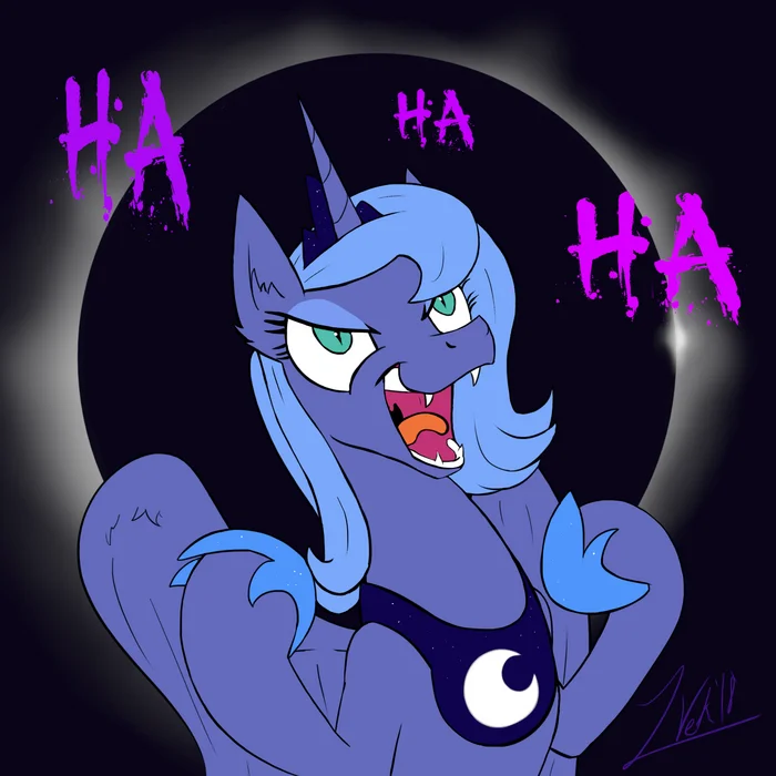 This night will last until the end of time! Ha-ha-ha! - My little pony, Princess luna, MLP season 1