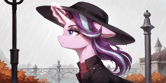 I bought a hat for a horse - My little pony, PonyArt, Starlight Glimmer, Neural network art