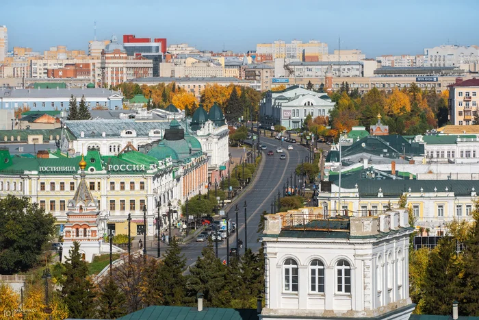 Любинский проспект (г. Омск) - Моё, Фотография, Туризм, Город, Россия, Омск, Осень, Достопримечательности