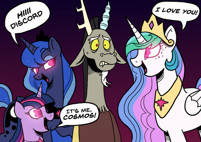   My Little Pony, Twilight Sparkle, Princess Luna, Princess Celestia, MLP Discord