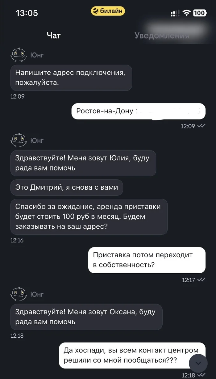 Support that doesn't support - My, Beeline, Support service, Longpost