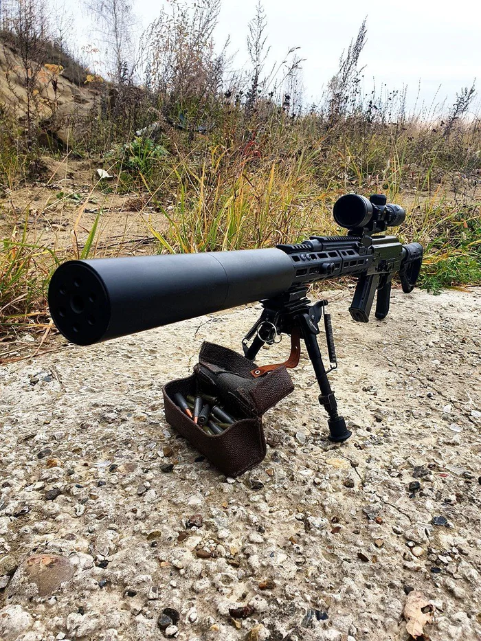 DTC semi-integral Saiga 7.62*39 - My, Weapon, The photo, Hunting, Shooting, Firearms, Beautiful view, beauty