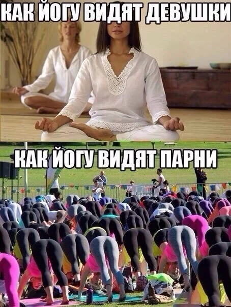 On the topic of the day - My, Humor, Yoga, Expectation and reality, Picture with text