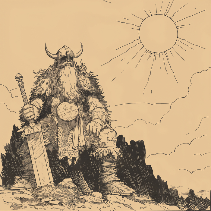Inktober-2024.  9: Sun  , Midjourney, Pinanoc, , Inktober