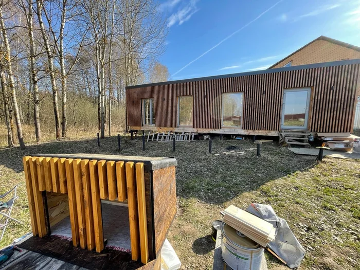 ATV house in a modern style with your own hands. And how we buried a hedgehog - My, Hedgehog, Quad Bearers, Dacha, Building, Longpost