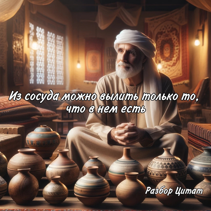 Загляни в свой "сосуд"! Открой, что ты хранишь внутри себя с помощью мудрости арабской пословицы!