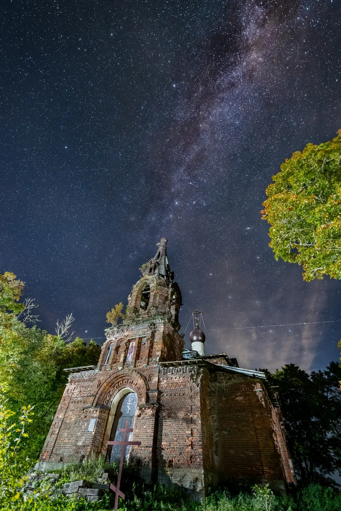 I'm taking pictures - My, Church, The photo, Night shooting, Landscape, Milky Way, Starry sky