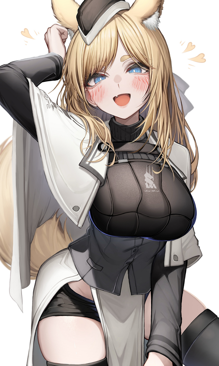 Whislash Anime Art, , Arknights, Whislash, Tab head, Animal Ears, 