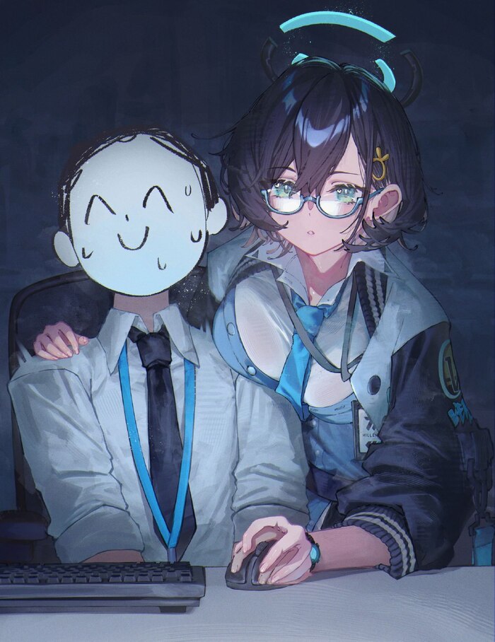 Blue Archive | Kagami Chihiro & Asuma Toki , , Anime Art, Kagami Chihiro, Asuma Toki, Blue Archive, , Twitter (), 
