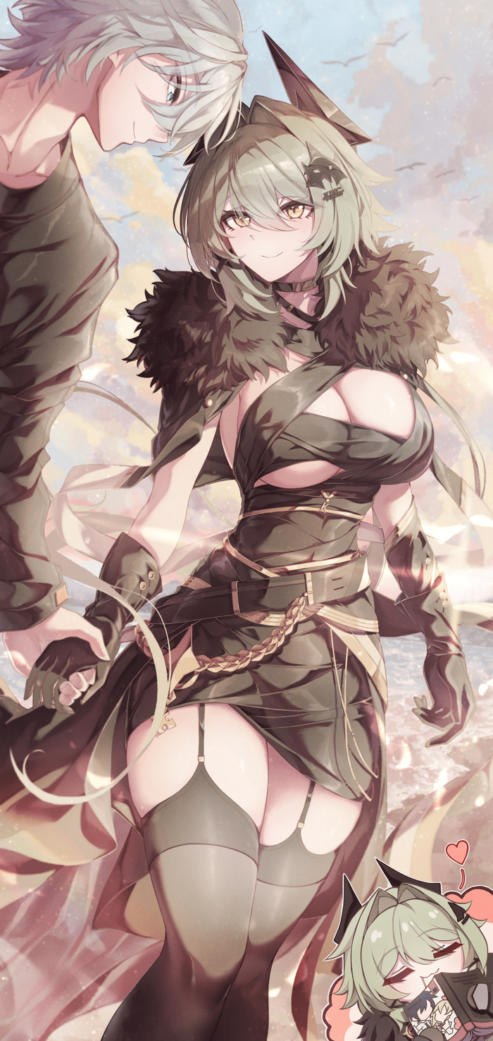 Caesar King #003 , Anime Art, Zenless Zone Zero, Caesar King (zzz), Wise (zzz), , , , , , , , , 