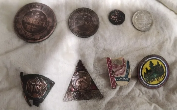 Night foray or how they found a wine cellar - My, Digger, Metal detector, Treasure, Treasure hunt, Coin, Glass, Bottle, Российская империя, Find, Amur region, Blagoveshchensk, Silver, Archeology, Archaeological finds, Excavations, Longpost