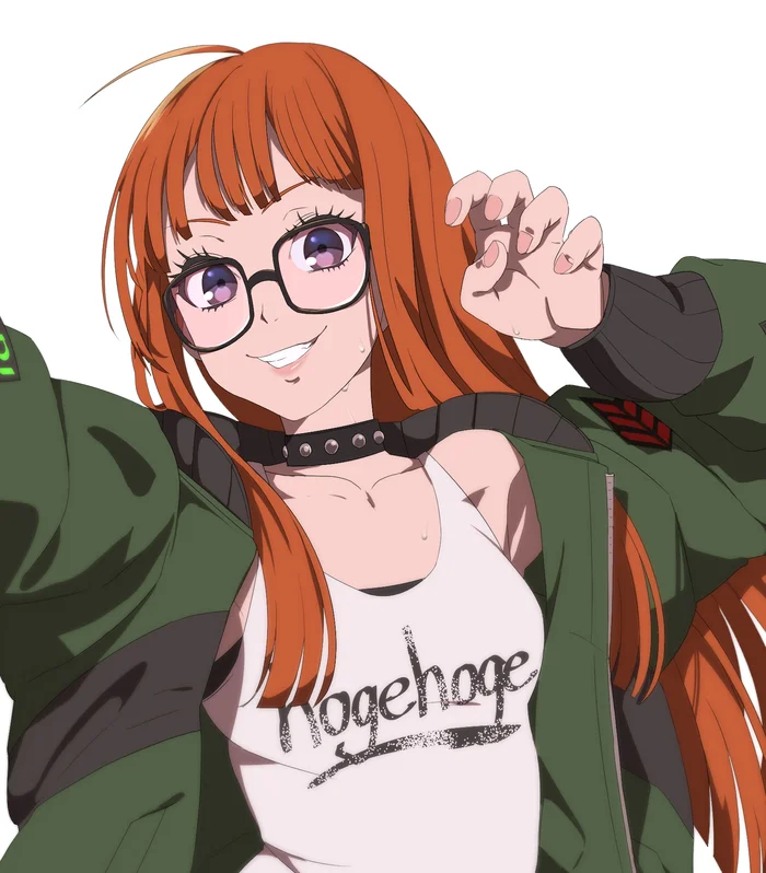 Футаба - Арт, Аниме, Anime Art, Persona, Persona 5, Sakura Futaba, Игры, Game Art, Очки, Длиннопост