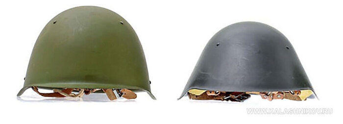 На снимках хорошо видна разница в форме купола шлемов СШ-60 (СССР) и M-56 (ГДР)
