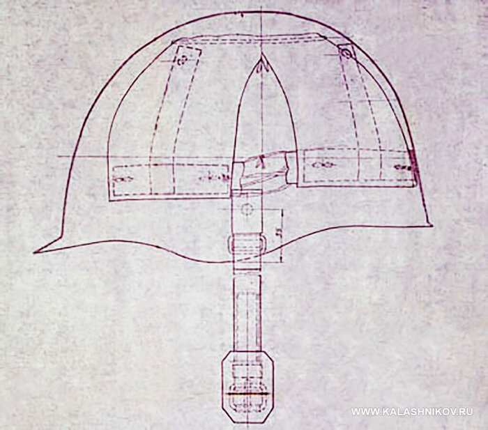 Сборочный чертёж стального шлема СШ-60