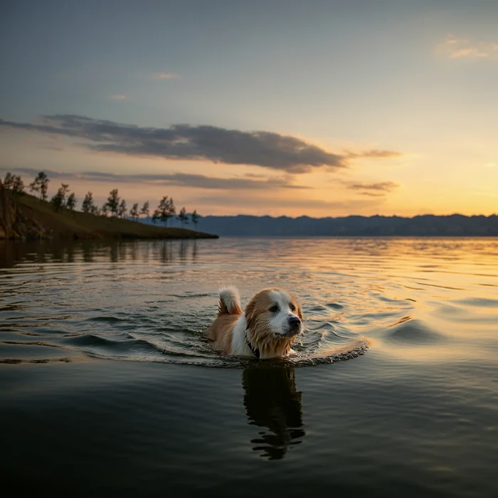 Timokha swims in Baikal - My, Baikal, The rocks, Travel across Russia, North, Siberia