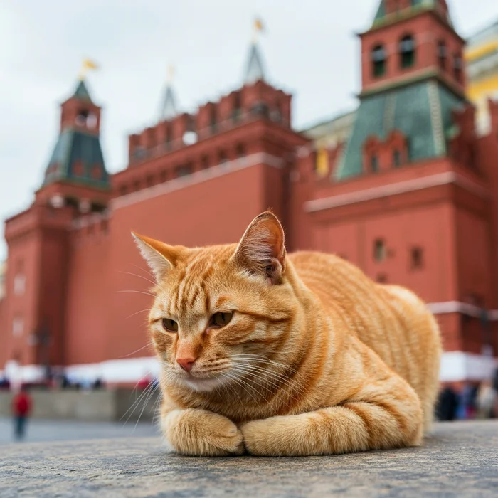 Кремль и кот - Моё, Кот, Картинки, Кремль