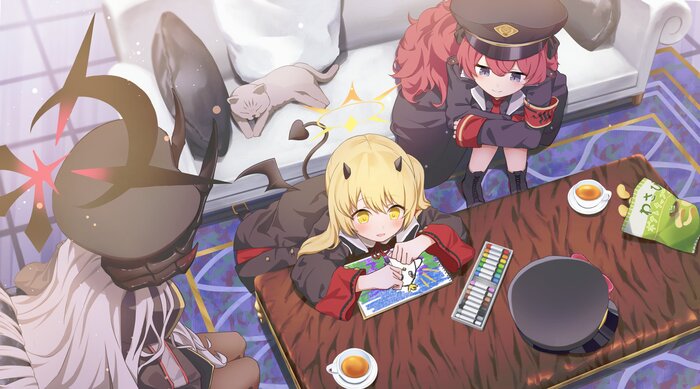       Anime Art, , , Blue Archive, Tanga Ibuki, Natsume Iroha, Hanuma Makoto,   , , , Loli