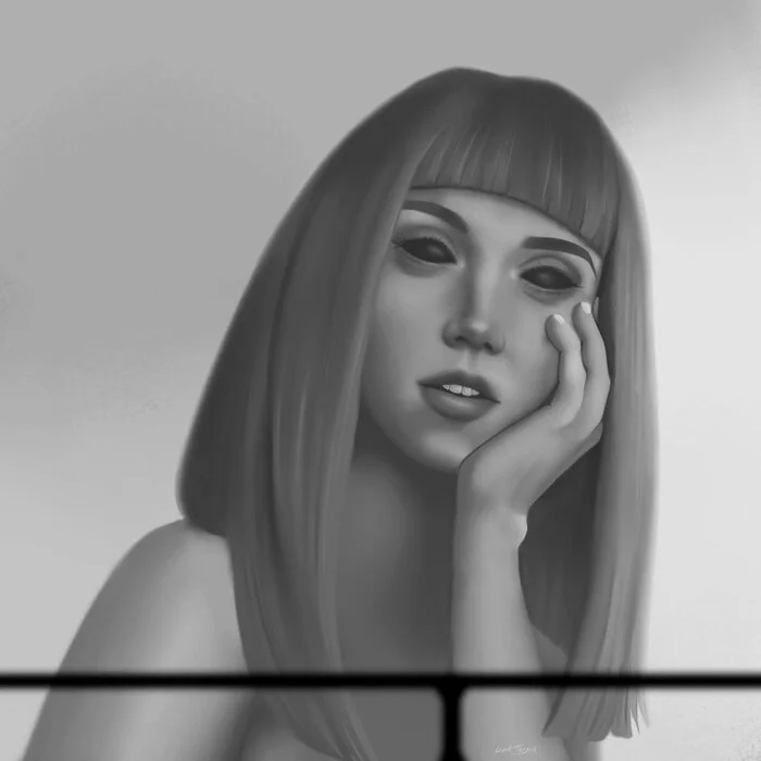 Are you lonely? - Digital drawing, Blade Runner 2049