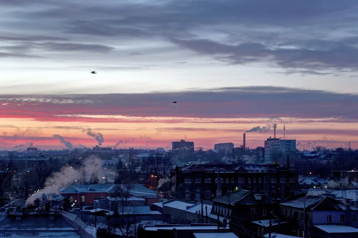 Taganrog on a January morning - My, The photo, Taganrog, Rostov region, Native city, January, dawn