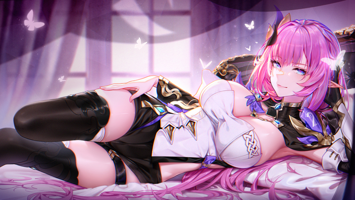 Miss Pink Elf Anime Art, , Honkai Impact, Elysia, 