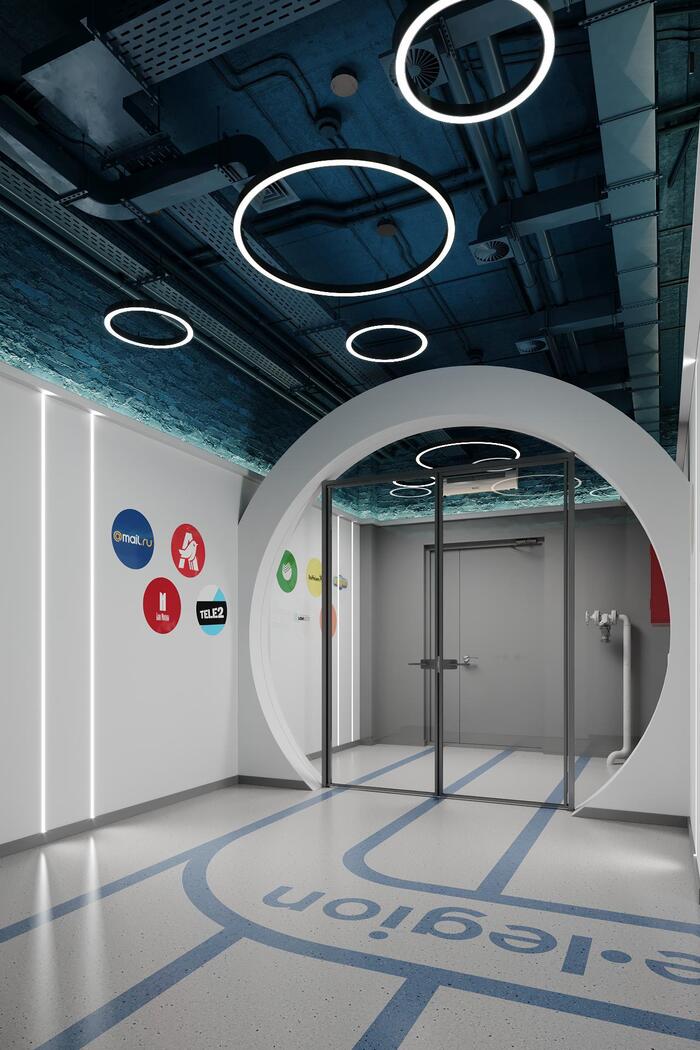 Фото офиса: современный дизайн ресепшена