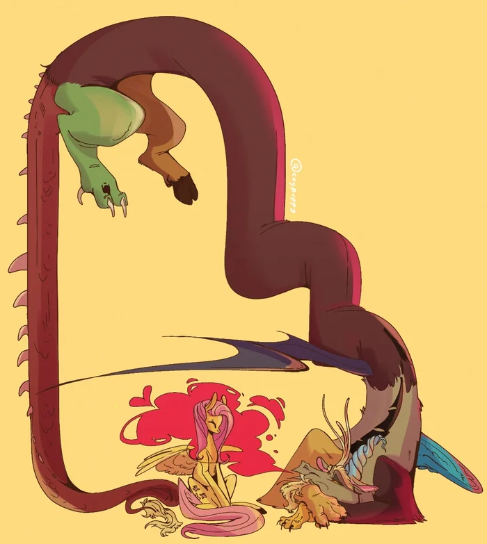 Long D - My little pony, Fluttershy, MLP Discord