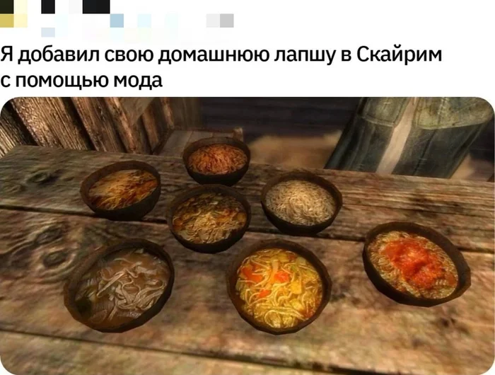 Homemade noodles - Picture with text, Humor, The Elder Scrolls V: Skyrim, Noodles, Fashion