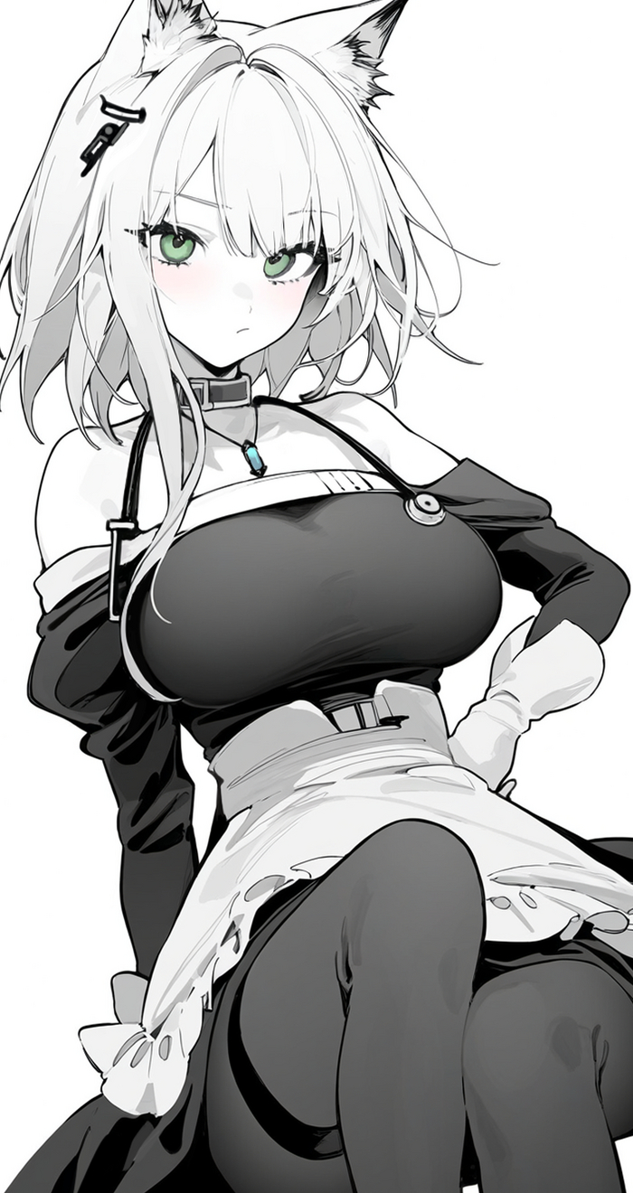 Kal'tsit Anime Art, , Arknights, Kaltsit, Juejue, Animal Ears