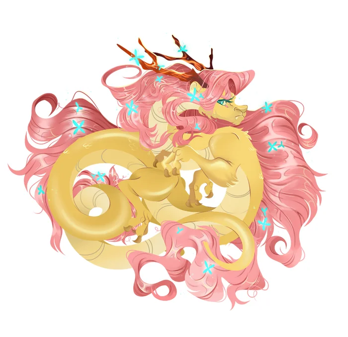 Yellow-dragon - My little pony, Fluttershy, The Dragon