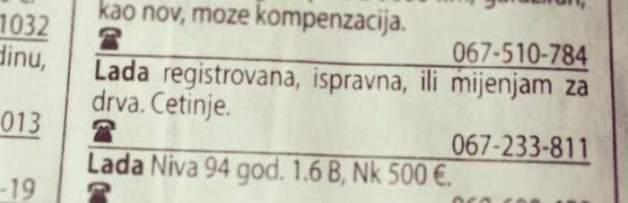 Кому машину надо? Отдают за дым - АвтоВАЗ, Лада, Балканы, Черногория, Юмор