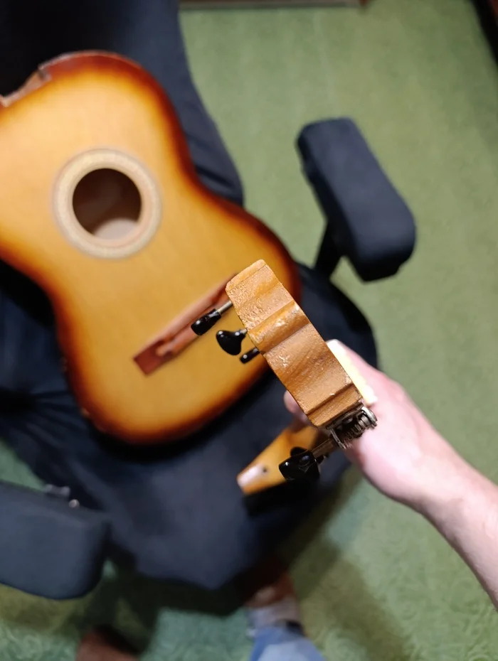 Got a guitar - My, Guitar, Restoration, Longpost