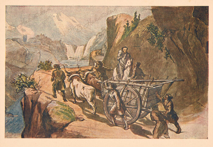 П.Ф. Борель. Пушкин встречает гроб с телом Грибоедова