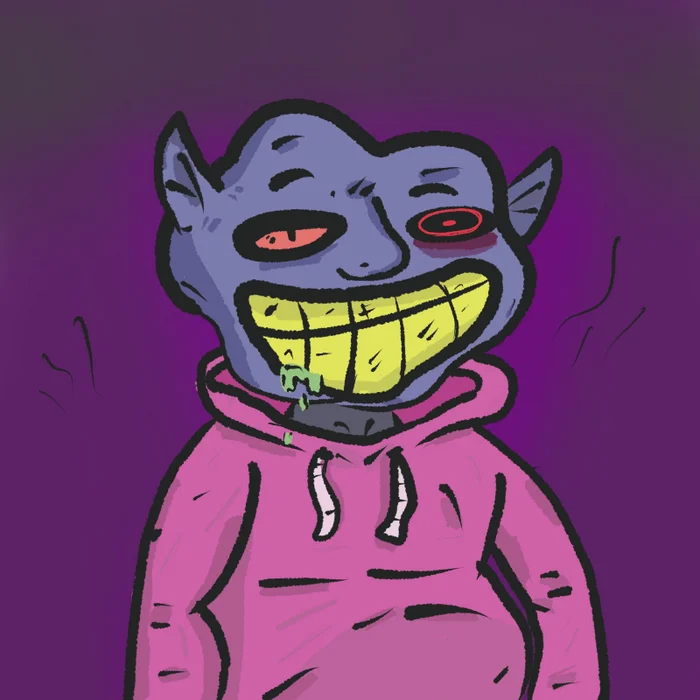 Meet Larry the Troll - Art, Troll, Digital, 2D, Telegram (link)