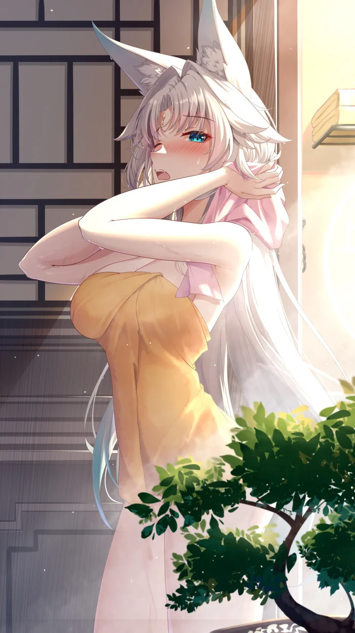 После душа - Аниме, Anime Art, Feixiao (Honkai: Star Rail), Honkai: Star Rail