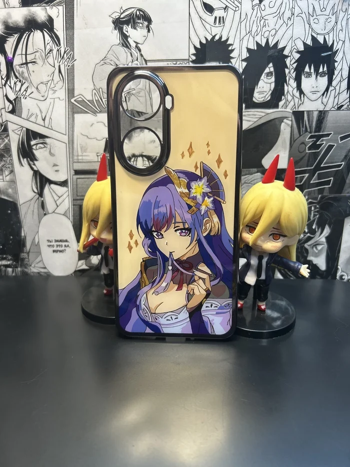 Case painting, Genshin Impact, Shogun Rider (Raiden Shogun) - My, Painting, Genshin impact, Games, beauty, With your own hands, Customization, Anime, Manga, Longpost, Anime art