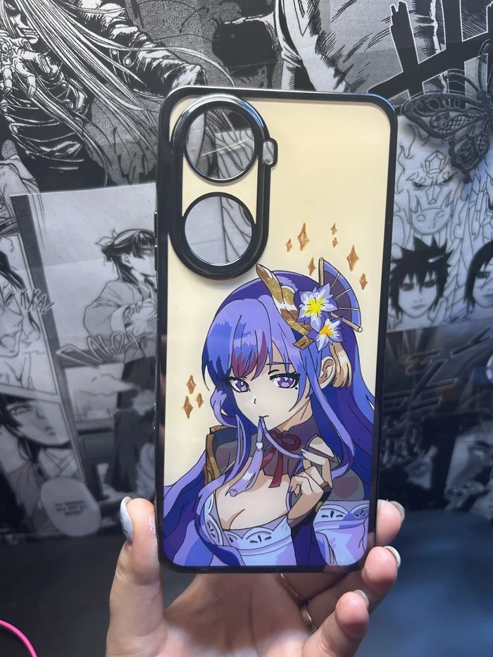 Case painting, Genshin Impact, Shogun Rider (Raiden Shogun) - My, Painting, Genshin impact, Games, beauty, With your own hands, Customization, Anime, Manga, Longpost, Anime art