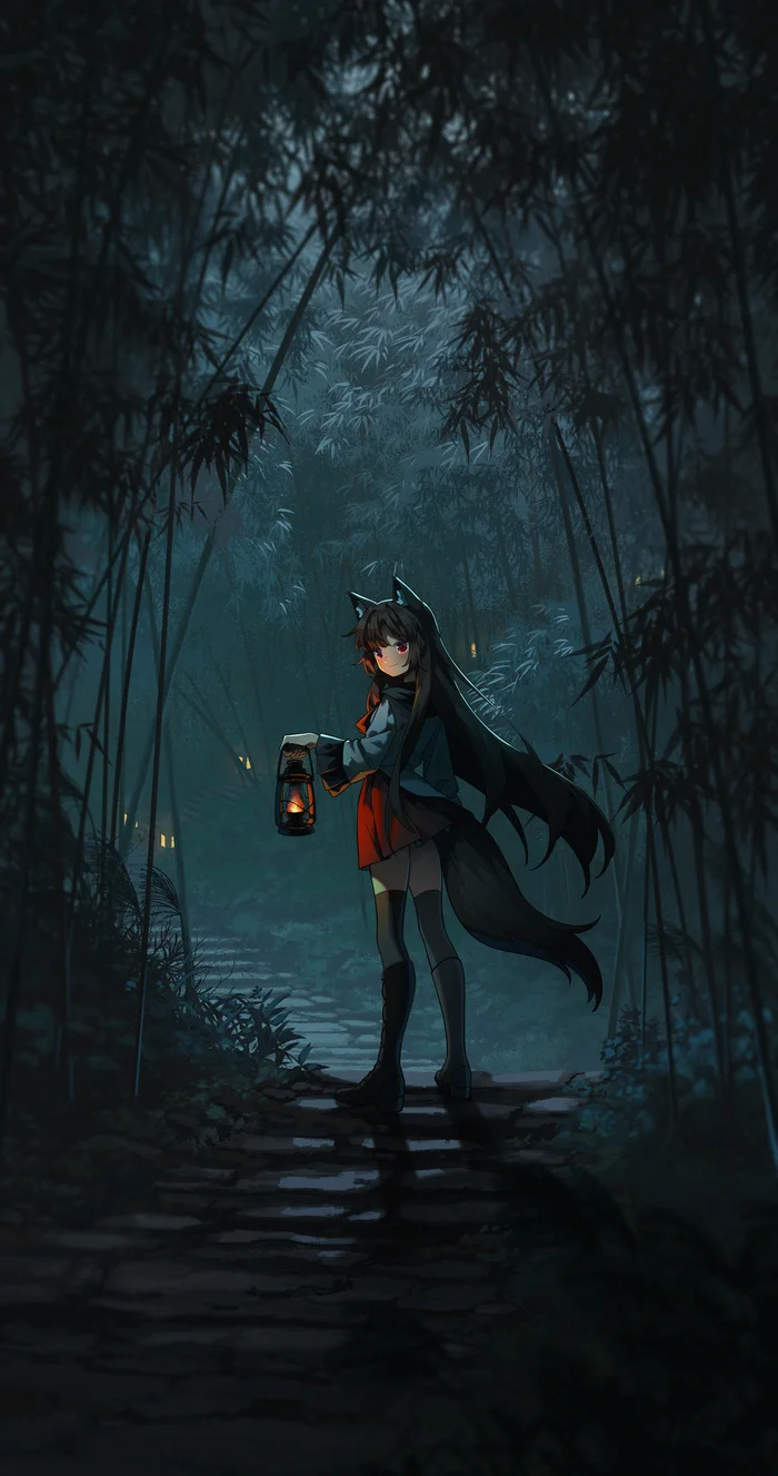 The Lost Bamboo Forest - Touhou, Imaizumi kagerou, Anime art, Game art, Animal ears, Anime, Games