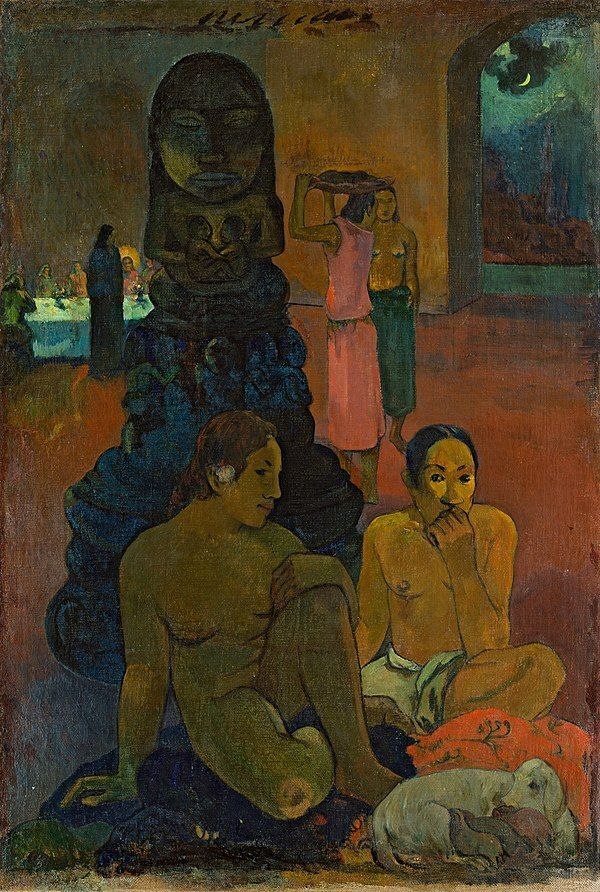 Painting The Great Buddha by Paul Gauguin - My, Art, Oil painting, Artist, Art, Mythology, Paul Gauguin, Impressionism, Modern Art, Longpost