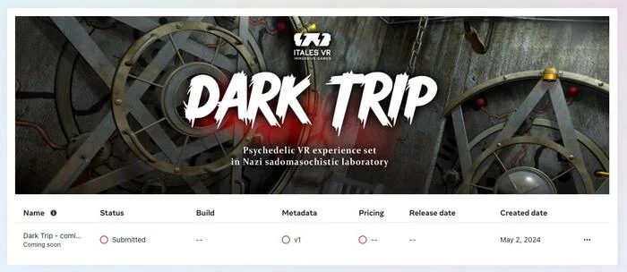 We sent the page of our first game to the Meta Store for review. - Games, Инди, Виртуальная реальность, Horror, Meta, Silent, Darkness, Travels, Resident, Evil, Oculus Rift, Oculus Quest