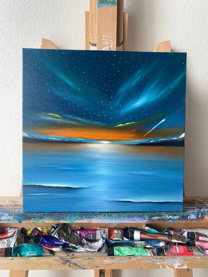 Oil painting on canvas Comet - My, Painting, Oil painting, Painting, Art, Interior painting, Artist, Oil paints, Oil, Longpost