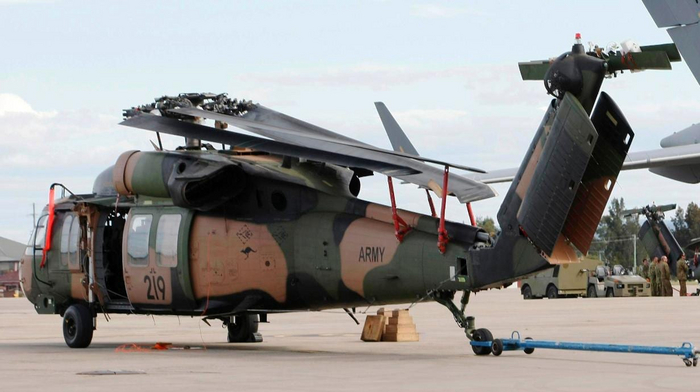 UH-60 подготовленный к транспортировке