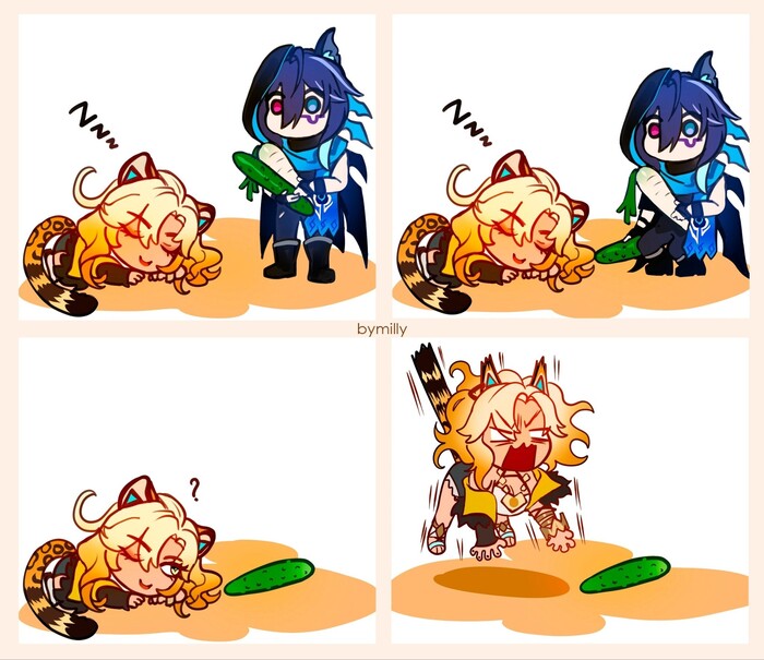 Украла для вас комикс про Геншин из твиттера и показываю