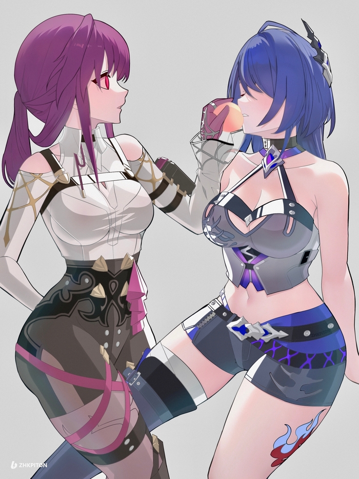   , Anime Art, Honkai: Star Rail, Acheron (Honkai: Star Rail), Kafka (Honkai: Star Rail), 