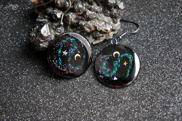 Серьги с галактиками