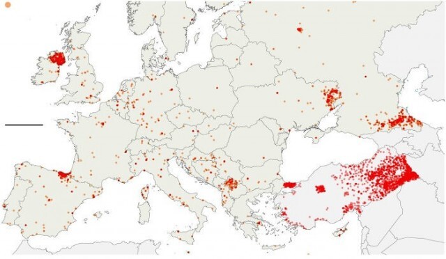 Geographical maps that make you look at the world from a different angle, continued - Geography, Cards, Facts, Statistics, Unusual, Peace, Europe, USA, Country, Longpost