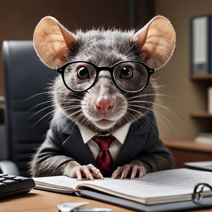 Office rat - Rat, Artificial Intelligence, Stable diffusion