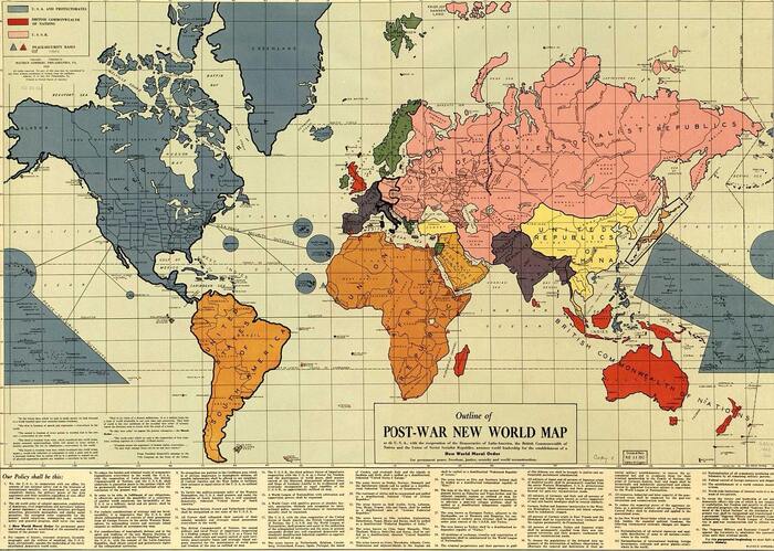 Roosevelt's Plan - the USSR, USA, China, Great Britain, Geography, Franklin Roosevelt, Plan, Fake