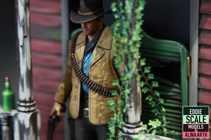 Diorama Red Dead Redemtion 2 Arthur Morgan - My, Collecting, 3D печать, Modeling, Diorama, 3D printer, Scale model, Stand modeling, Painting miniatures, Red dead redemption 2, Handmade, Longpost