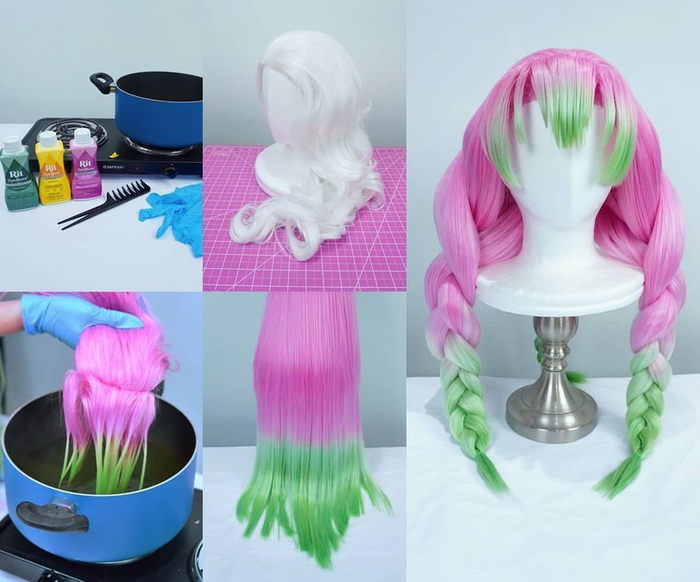 Градиентное окрашивание парика персонажа Mitsuri Kanroji из аниме Kimetsu no Yaiba от Kinpatsu Cosplay. Instagram автора - <!--noindex--><a href="https://pikabu.ru/story/pro_okrashivanie_parikov_11921304?u=https%3A%2F%2Fwww.instagram.com%2Fkinpatsucosplay&t=https%3A%2F%2Fwww.instagram.com%2Fkinpatsucosplay&h=ff0a331b707a068d5185ca2f09c740d6dbaf2c0d" title="https://www.instagram.com/kinpatsucosplay" target="_blank" rel="nofollow noopener">https://www.instagram.com/kinpatsucosplay</a><!--/noindex-->